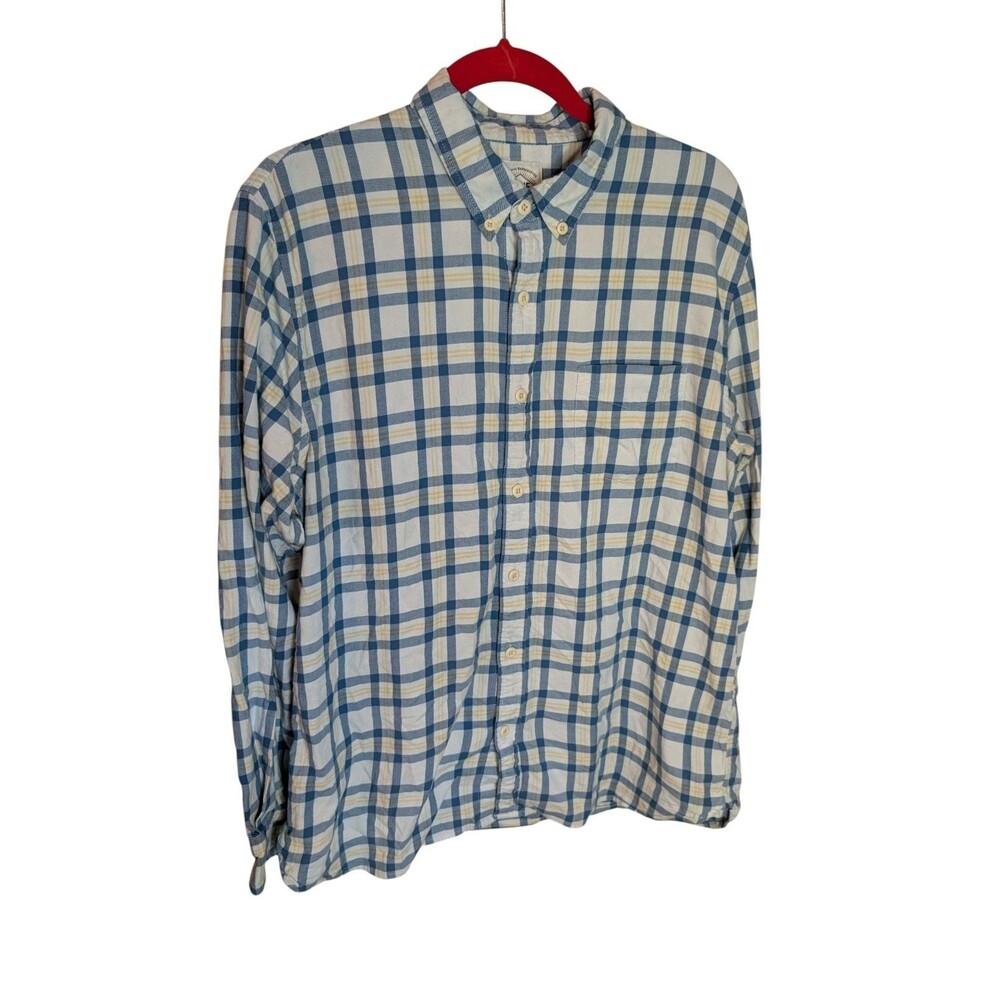 True Craft Men's Plaid Button-up Long Sleeve Shirt Size Large